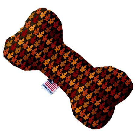 MIRAGE PET PRODUCTS Autumn Leaves Canvas Bone Dog Toy 8 in. 1349-CTYBN8